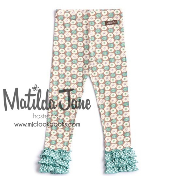 MATILDA JANE Boutique Motif Leggings Ruffle Sz 10 - Picture 1 of 8